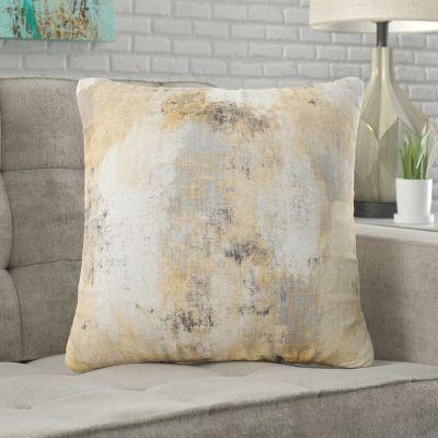 Justis Square Linen Pillow Cover With Insert-16"x16"