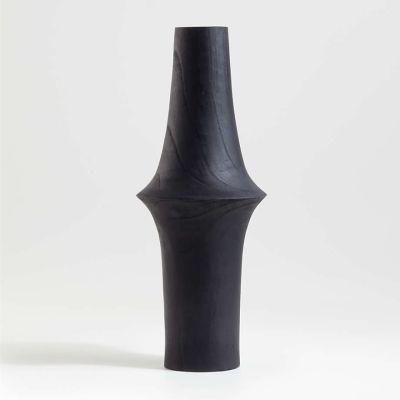 Arllon Medium Black Wood Vase