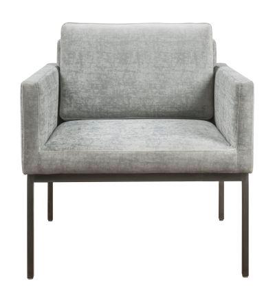 Canton Grey Velvet Chair
