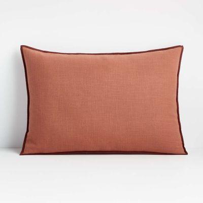 Ori Baked Clay Pillow With Feather With Insert-22"x15"