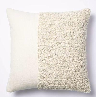 Tufted Square Throw Pillow Taupe