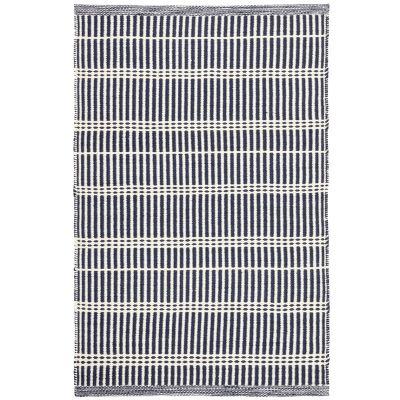 Marlo Striped Handmade Flatweave Blue Indoor Outdoor Area Rug