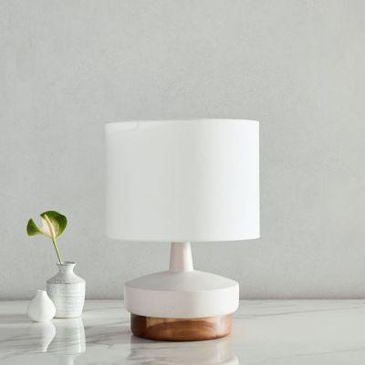 Wood and Ceramic Table Lamp