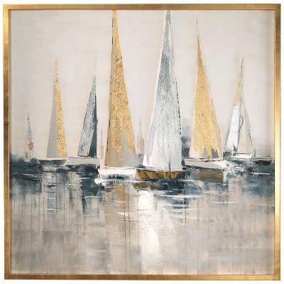 Uttermost Regatta Square Canvas Wall Art with Frame-51.75"x51.75"