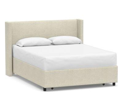 Elliot Shelter Upholstered Footboard Storage Platform Bed