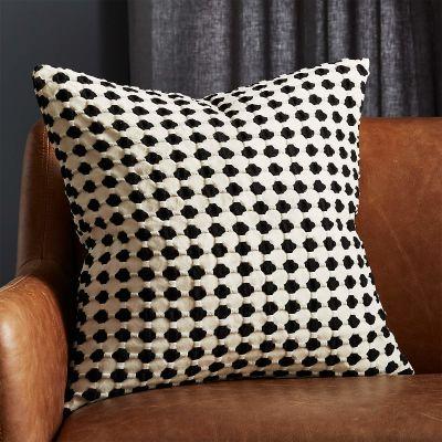 Estela Black And White Pillow With Down Alternative Insert