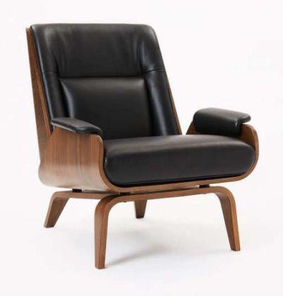 Paulo Bent Ply Leather Chair