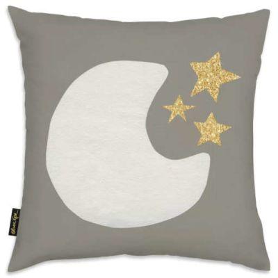 Aaliyah Moon and Stars Throw Pillow With Insert-18"x18"