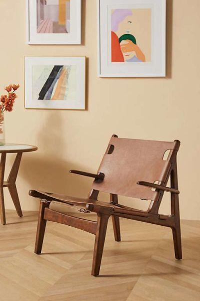 Soho Home x Anthropologie Santiago Leather Sling Chair