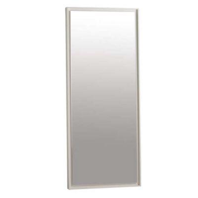 Floating Wood Floor Mirror - White Lacquer