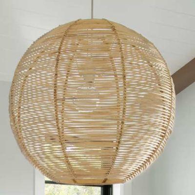 Niamh Continuous Weave Wicker Ball 1-Light Globe Pendant