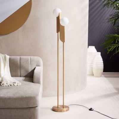 Bower LED Floor Lamp - Brass