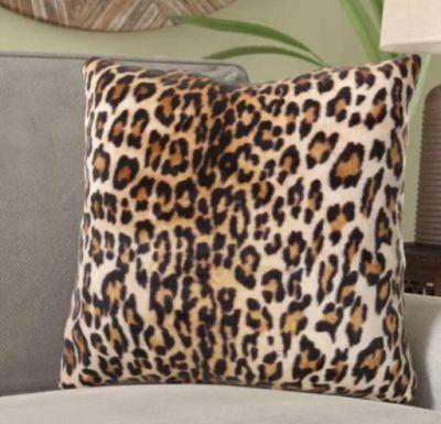 Ramires Cheetah Print Throw Pillow With Insert-18"X18"