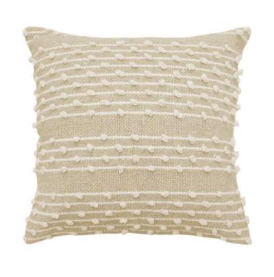 Pemberly Embellished 100% Cotton Throw Pillow 18"
