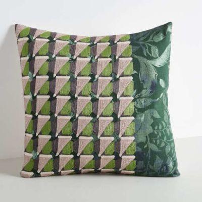 Embroidered Geo Floral Pillow Covers