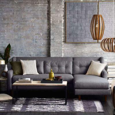 Crosby Mid-Century 2-Piece Chaise Sectional