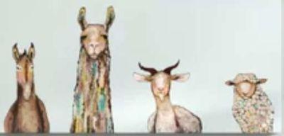 Donkey, Llama, Goat, Sheep Canvas