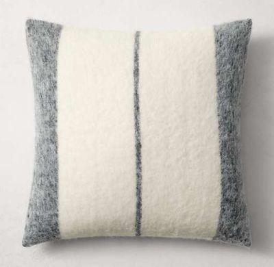 STOWE BRUSHED ALPACA BAND & STRIPE PILLOW COVER - SQUARE