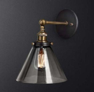 CLEAR GLASS FUNNEL SCONCE