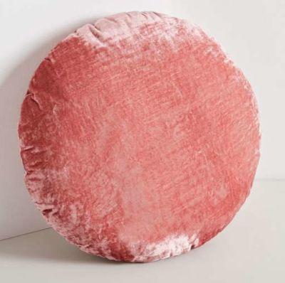 Round Lush Velvet Pillows (Pink Grapefruit)