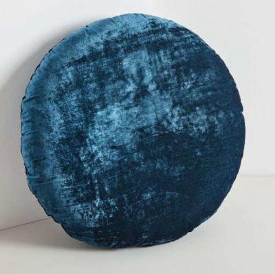 Round Lush Velvet Pillows (Regal Blue)