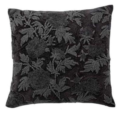 Florence Embroidered Pillow Cover(22)Charcoal