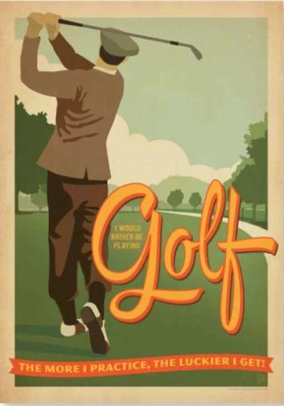 Practice Golf Vintage Advertisement