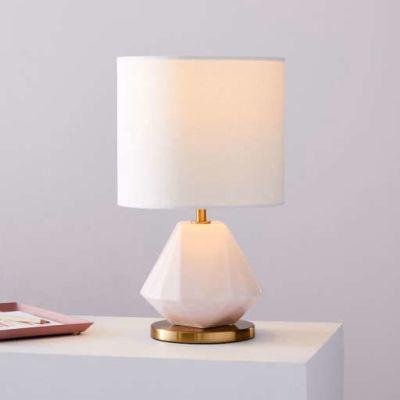 Faceted Porcelain Table Lamp