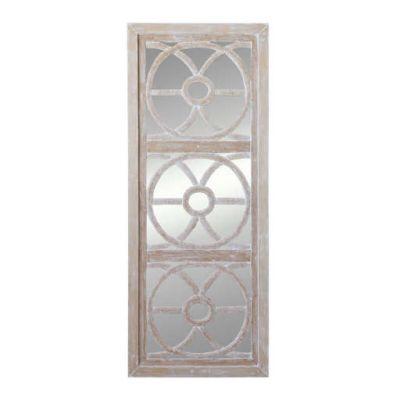 Chertsey Rectangle Decorative Wood and Glass Framed Distressed Accent Mirror