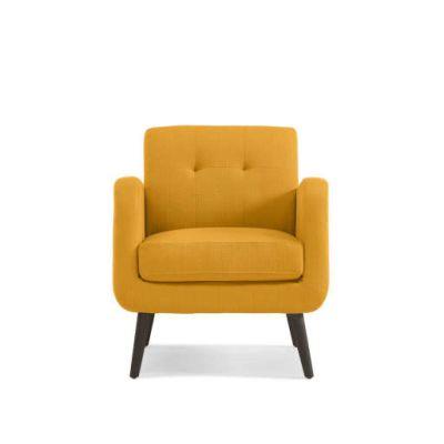 Carson Carrington Keflavik Mid-century Mustard Yellow Linen Arm Chair
