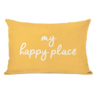 Peltz My Happy Place Outdoor Lumbar Pillow