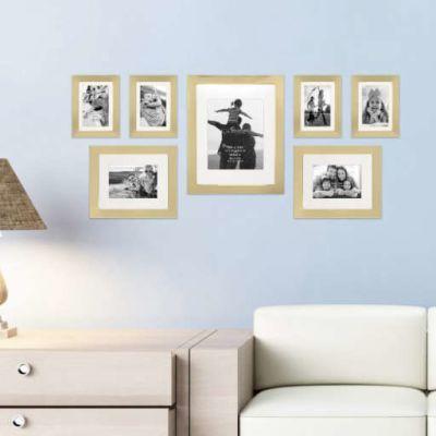 Stonebriar Collection Decorative Stamped Photo Frame - Set of 7