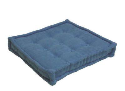 Microsuede Square Button-tufted Floor Pillow No Insert-24"x5"