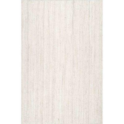 Off White Jute Braided Area Rug 8' x 10'