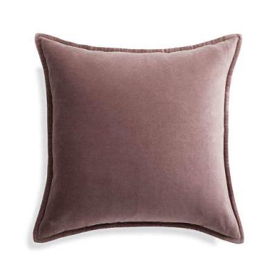 Brenner Velvet Dusty Lavender Pillow with Down-Alternative Insert