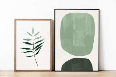 Green Art Prints Set