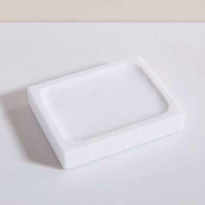 White Marbled Bath Accessories Soap Dish