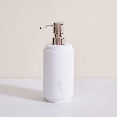 White Marbled Bath Accessories Soap Pump