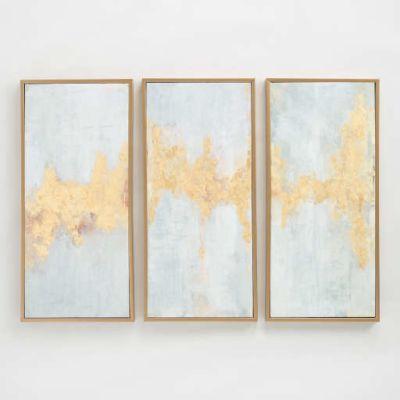Fluent in Golds Triptych by Elinor Luna Wall Art Set of 3