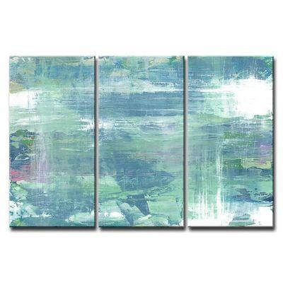 Koi Pond Reflections Multi Piece Image Wrapped Canvas Acrylic Painting Print