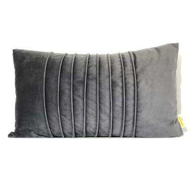 Plush Accent Velvet Lumbar Pillow Cover No Insert-20"x12"