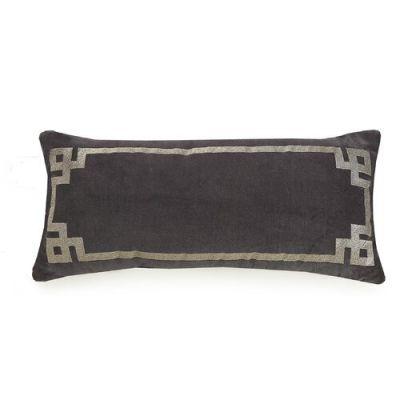 Ayesha Curry Metallic Embroidered Oblong Cotton Lumbar Pillow