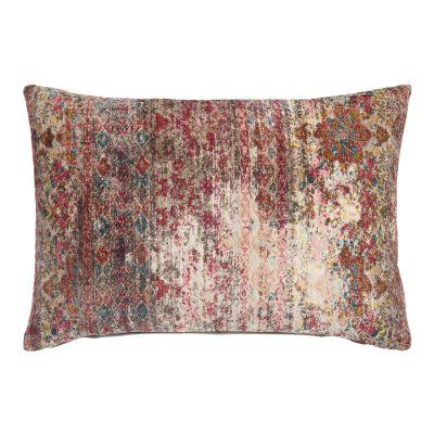 Oversized Distressed Persian Rug Print Lumbar Pillow With Insert-24"x15"