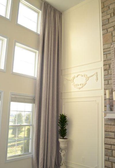  Extra long luxury solid linen curtain custom made Off White Beige Gray Dark blue 2 story drapes FREE SWATCH