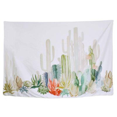  ARFBEAR Cactus Tapestry, Wall hangings Yellow and Green Watercolor Printed Nature Large tablecloths Wall Tapestry 60x78.7inc