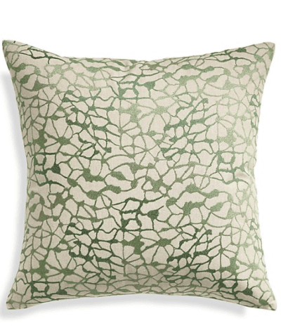 Faye Green and White Pillow
