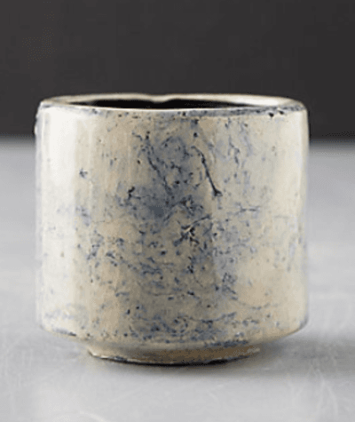  Ceramic Blue Marbled Pot
