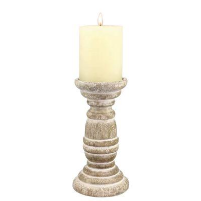 Small Wood Candlestick