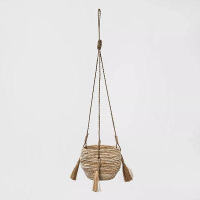 Hanging Woven Planter Brown  Opalhouse