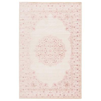 Everly Medallion Pink/ White Area Rug 9'6" x 13'6"